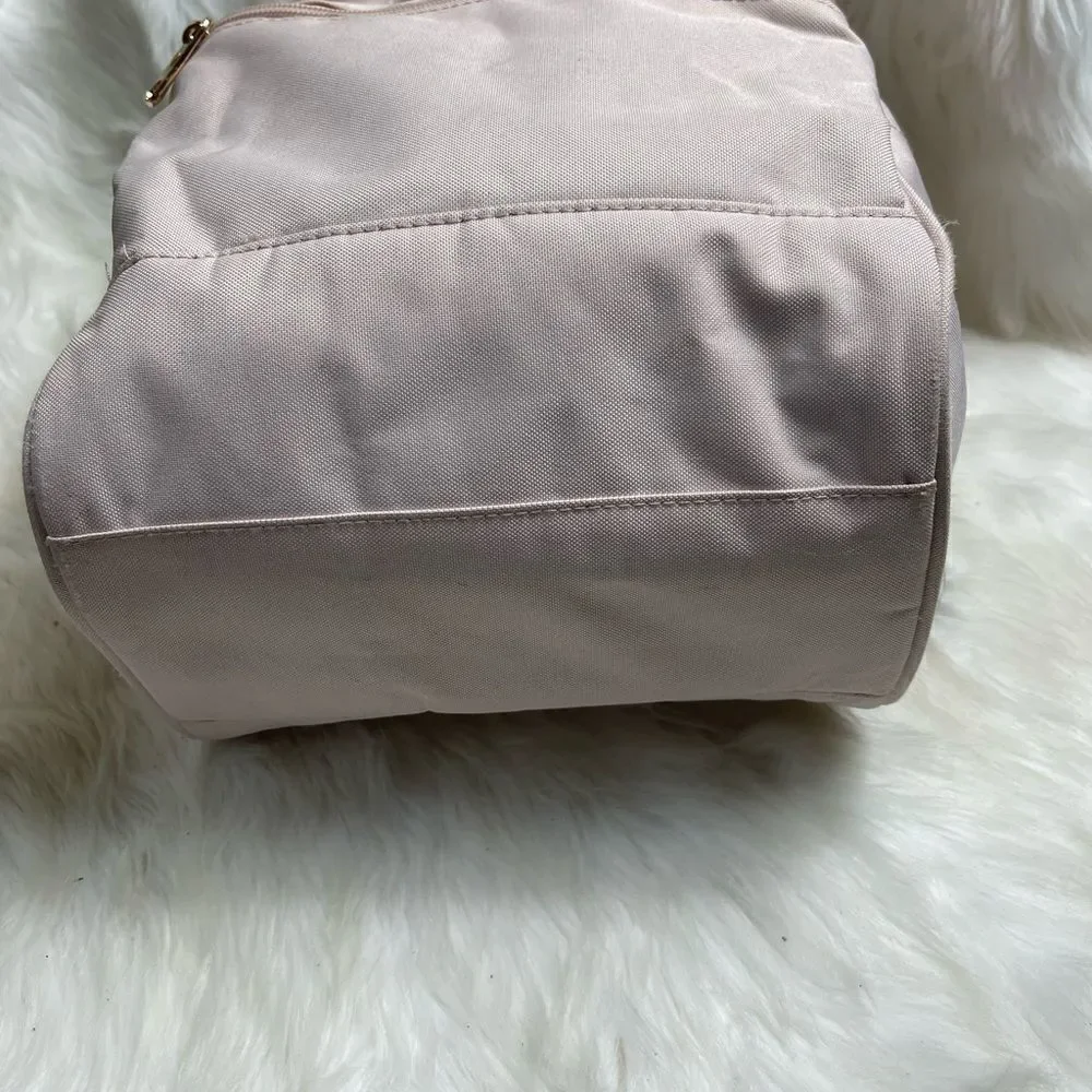 Swiss Gear light pink canvas multi purpose backpack with Rose gold Hardw…